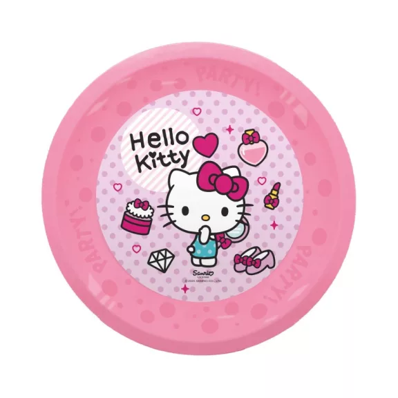 Hello Kitty Fashion micro prémium műanyag lapostányér 4 db-os szett 21 cm Hello Kitty Fashion micro prémium műanyag lapostányér 4 db-os szett 21 cm