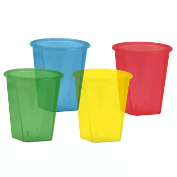 Színes Mixed műanyag felespohár szett 12 db-os 50 ml