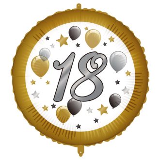 Happy Birthday 18 Milestone fólia lufi 46 cm