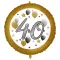 Happy Birthday 40 Milestone fólia lufi 46 cm