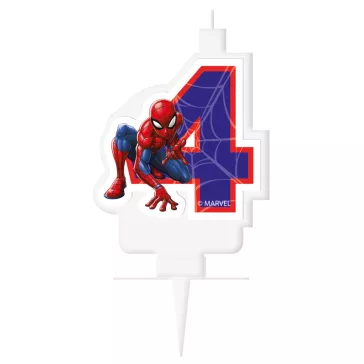 Pókember Marvel 4-es tortagyertya, számgyertya