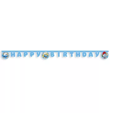 Hupikék törpikék Joyful Happy Birthday felirat 200 cm FSC