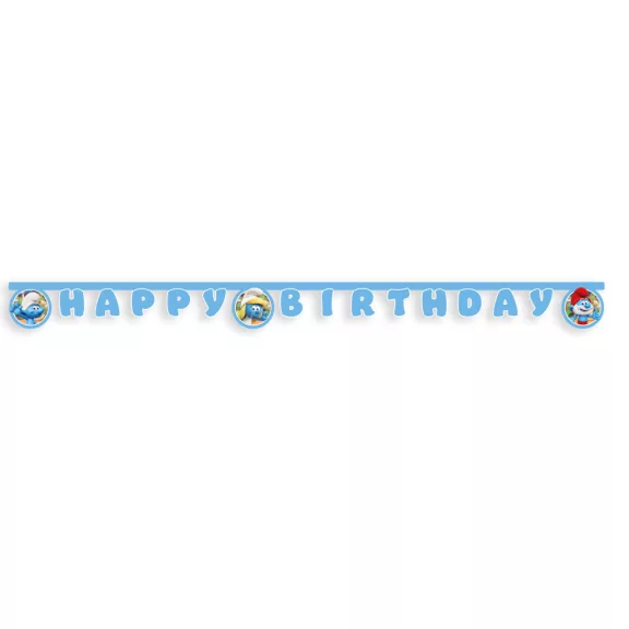 Hupikék törpikék Joyful Happy Birthday felirat 200 cm FSC Hupikék törpikék Joyful Happy Birthday felirat 200 cm FSC