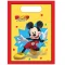 Disney Mickey Jump Into Fun műanyag ajándéktasak, ajándékzacskó 6 db-os