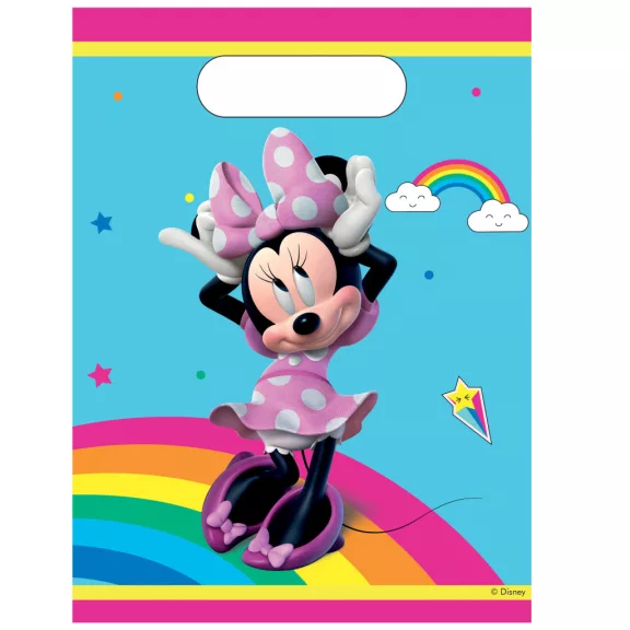 Disney Minnie Makes Me Smile műanyag ajándéktasak, ajándékzacskó 6 db-os Disney Minnie Makes Me Smile műanyag ajándéktasak, ajándékzacskó 6 db-os
