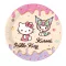 Hello Kitty Kuromi papírtányér 8 db-os 23 cm FSC