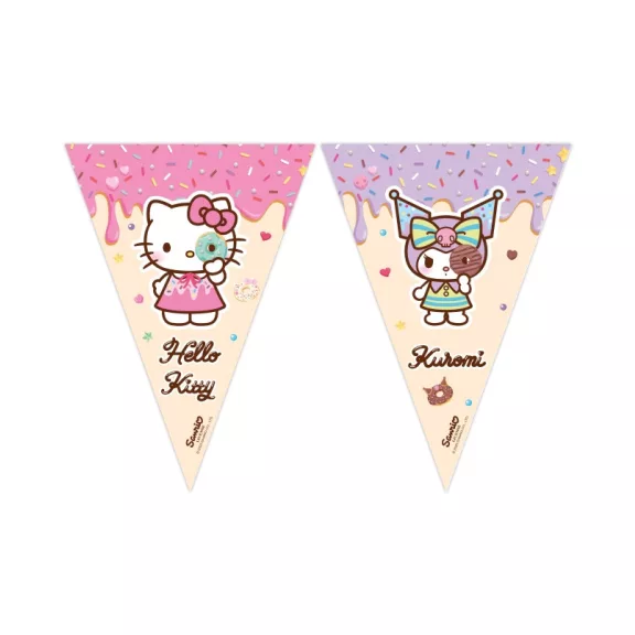 Hello Kitty Kuromi zászlófüzér FSC 2,3 m
