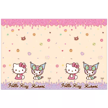 Hello Kitty Kuromi műanyag asztalterítő 120x180 cm