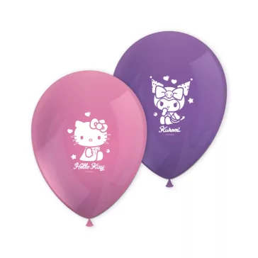 Hello Kitty Kuromi léggömb, lufi 8 db-os