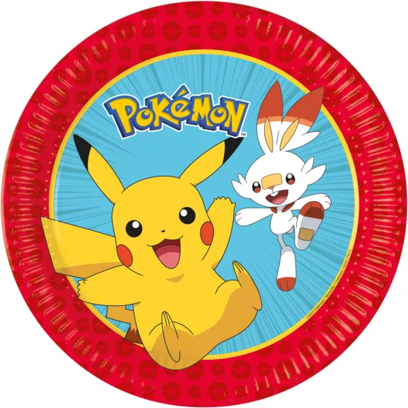 Pokémon Next Generation papírtányér 8 db-os 23 cm FSC Pokémon Next Generation papírtányér 8 db-os 23 cm FSC
