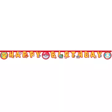 Pokémon Next Generation Happy Birthday felirat 200 cm FSC