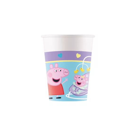 Peppa malac With Love papír pohár 8 db-os 200 ml FSC Peppa malac With Love papír pohár 8 db-os 200 ml FSC