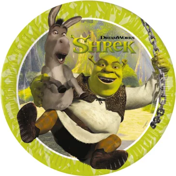 Shrek Adventure papírtányér 8 db-os 23 cm FSC