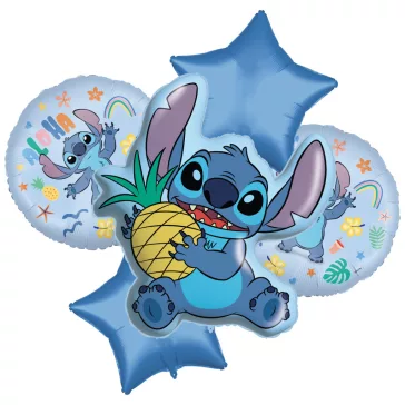   Disney Lilo és Stitch, A csillagkutya Pineapple fólia lufi 5 db-os szett