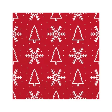 Karácsonyi Trees & Snowflakes szalvéta 20 db-os 33x33 cm