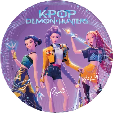   K-pop Démonvadászok Honmoon papírtányér 8 db-os 23 cm FSC