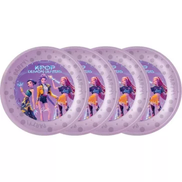   K-pop Démonvadászok Honmoon micro prémium műanyag lapostányér 4 db-os szett 21 cm