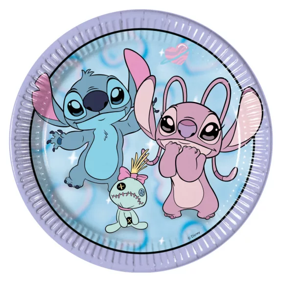 Disney Lilo és Stitch, A csillagkutya Angel Cute papírtányér 8 db-os 23 cm FSC Disney Lilo és Stitch, A csillagkutya Angel Cute papírtányér 8 db-os 23 cm FSC