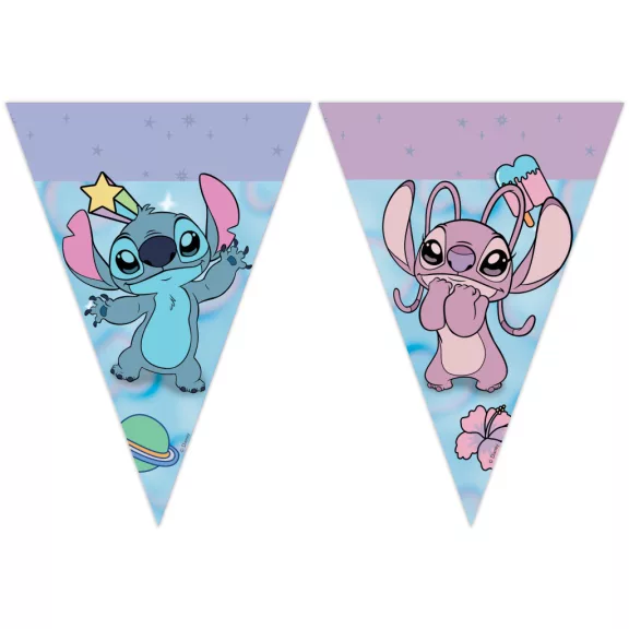 Disney Lilo és Stitch, A csillagkutya Angel Cute zászlófüzér 2,3 m FSC Disney Lilo és Stitch, A csillagkutya Angel Cute zászlófüzér 2,3 m FSC