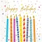 Happy Birthday Multicolor Candles szalvéta 20 db-os 33x33 cm FSC