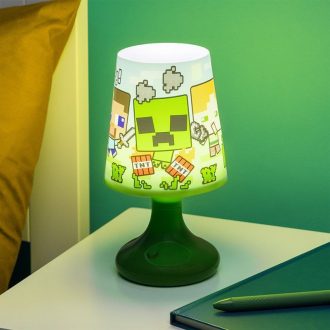 Minecraft színváltós asztali lámpa