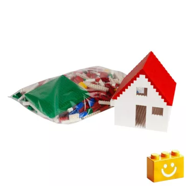   Q-BRiCKS | 1000 db-os többszínű, 100% kompatibilis építőkocka készlet | klasszikus házak