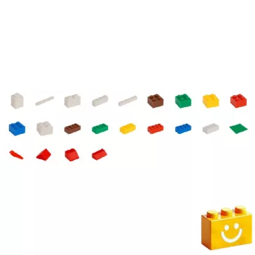   Q-BRiCKS | 1000 db-os többszínű, 100% kompatibilis építőkocka készlet | klasszikus házak