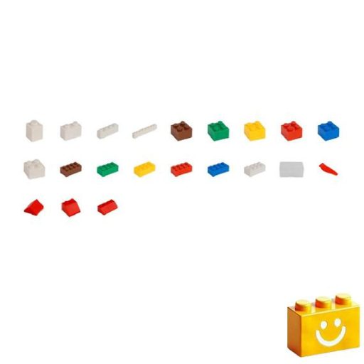 Q-BRiCKS | 250 db-os többszínű, 100% kompatibilis építőkocka készlet | házikó