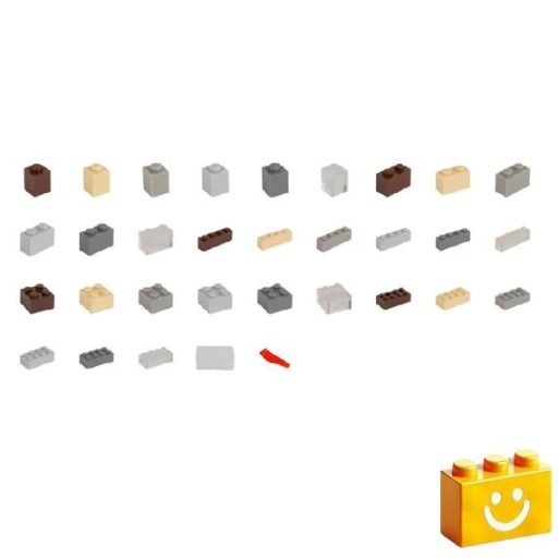 Q-BRiCKS | 300 db-os vegyes, 100% kompatibilis építőkocka készlet anyag színekben (alapkockák)