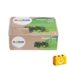 Q-BRiCKS | 300 db-os vegyes, 100% kompatibilis építőkocka készlet különböző zöld színekben