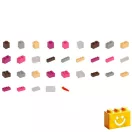 Q-BRiCKS | 300 db-os vegyes, 100% kompatibilis építőkocka készlet különleges színekben Q-BRiCKS | 300 db-os vegyes, 100% kompatibilis építőkocka készlet különleges színekben