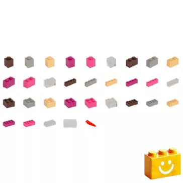   Q-BRiCKS | 300 db-os vegyes, 100% kompatibilis építőkocka készlet különleges színekben