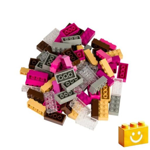 Q-BRiCKS | 300 db-os vegyes, 100% kompatibilis építőkocka készlet különleges színekben