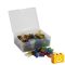 Q-BRiCKS | 300 db-os vegyes , 100% kompatibilis építőkocka készlet átlátszó színekben