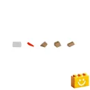 Q-BRiCKS | 150 db-os, 100% kompatibilis építőkocka készlet | bézs tetőelemek