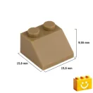 Q-BRiCKS | 150 db-os, 100% kompatibilis építőkocka készlet | bézs tetőelemek