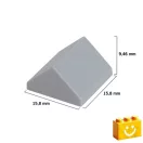 Q-BRiCKS | 150 db-os, 100% kompatibilis építőkocka készlet | világosszürke tetőelemek