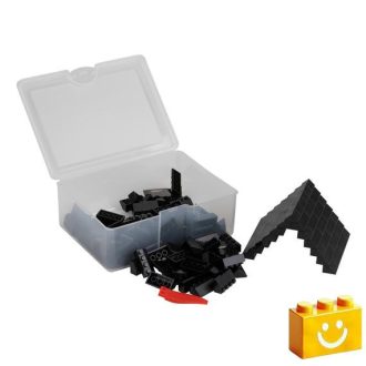   Q-BRiCKS | 150 db-os, 100% kompatibilis építőkocka készlet | fekete tetőelemek