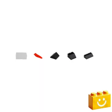   Q-BRiCKS | 150 db-os, 100% kompatibilis építőkocka készlet | fekete tetőelemek