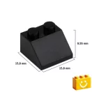 Q-BRiCKS | 150 db-os, 100% kompatibilis építőkocka készlet | fekete tetőelemek