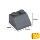 Q-BRiCKS | 150 db-os, 100% kompatibilis építőkocka készlet | sötétszürke tetőelemek Q-BRiCKS | 150 db-os, 100% kompatibilis építőkocka készlet | sötétszürke tetőelemek