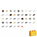 Q-BRiCKS | 500 db-os vegyes, 100% kompatibilis építőkocka készlet különböző színekben (alapkockák)