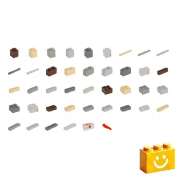   Q-BRiCKS | 500 db-os vegyes, 100% kompatibilis építőkocka készlet különböző színekben (alapkockák)