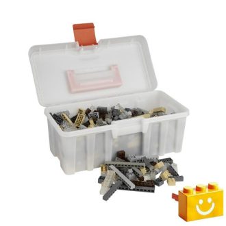   Q-BRiCKS | 650 db-os vegyes, 100% kompatibilis építőkocka készlet anyag színekben (alapkockák)