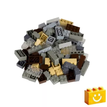   Q-BRiCKS | 650 db-os vegyes, 100% kompatibilis építőkocka készlet anyag színekben (alapkockák)