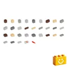 Q-BRiCKS | 750 db-os vegyes, 100% kompatibilis építőkocka készlet különböző színekben(alapkockák)