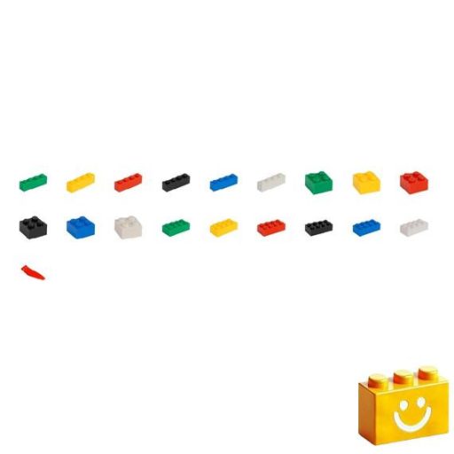 Q-BRiCKS | 1000 db-os vegyes, 100% kompatibilis építőkocka készlet alapszínekben | elsősorban óvodáknak (alapkockák)
