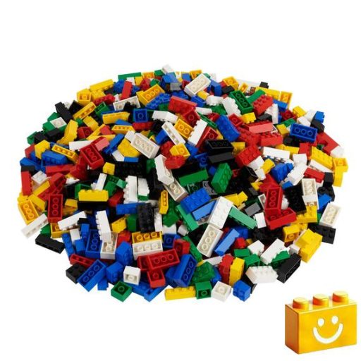 Q-BRiCKS | 1000 db-os vegyes, 100% kompatibilis építőkocka készlet alapszínekben | elsősorban óvodáknak (alapkockák)