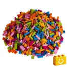 Q-BRiCKS | 1000 db-os vegyes, 100% kompatibilis építőkocka készlet vidám színekben | elsősorban óvodáknak (alapkockák)