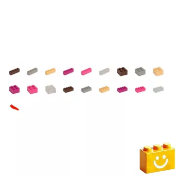   Q-BRiCKS | 1000 db-os vegyes, 100% kompatibilis építőkocka készlet különleges színekben | elsősorban óvodáknak (alapkockák)